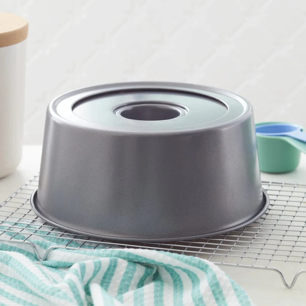 غير عصا الملاك الغذاء كعكة عموم 9.5in مخدد أنبوب مقلاة خبز دائم الباردة المدرفلة الصلب سهلة الإصدار مقاومة للخدش فرن آمن #5