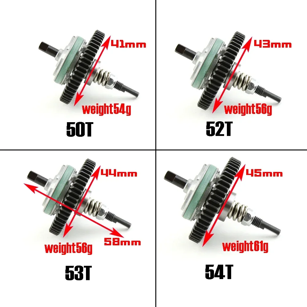 Metal 6878 Complete Slipper Clutch with 15/17/19T Pinion Gear for 1/10 Traxxas Slash Stampede Rustler 4x4 VXL Upgrade Parts