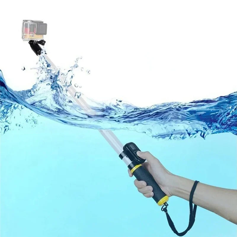 Adjustable Monopod Selfie Stick Telescopic Transparent Waterproof Surfing And Diving For Gopro Hero-VVNB