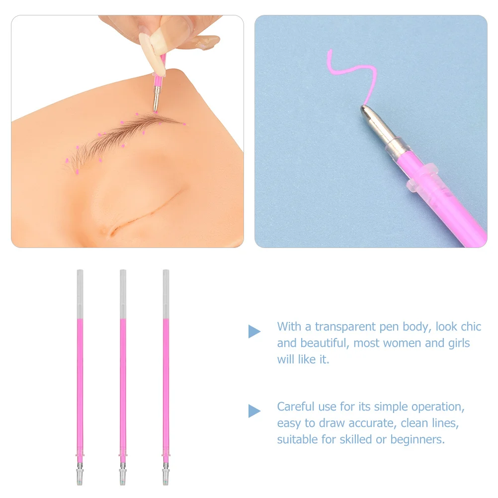 

3Pcs Marker Pen Eyebrow Position Mapping Tool Makeup Liner Body Tattoo Portable Mapping Pen for Precision