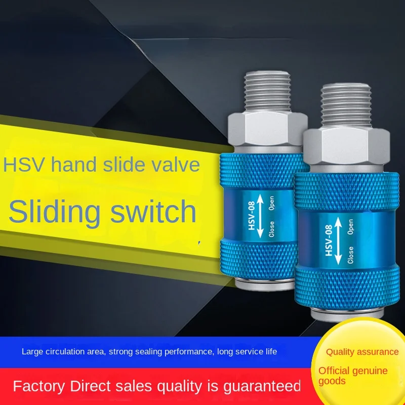 Switch Pneumatic Slide Switch Hand Slide Valve HSV-08/10/15 Hand Push Valve Control Valve