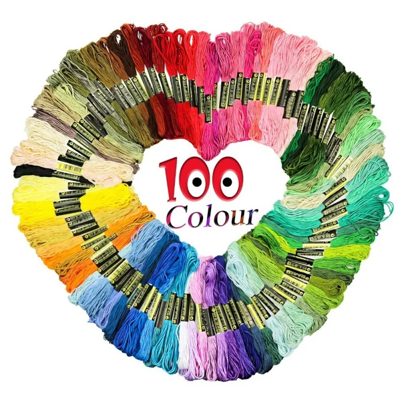 100/50/8/5PCS Environmental Protection Cross Stitch Embroidery Thread Embroidery Thread Polyester Cotton Thread Embroidery Line - Image 2