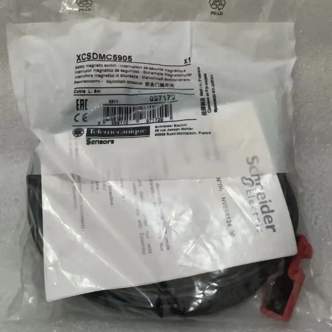 XCSDMC5905 Coded magnetic switch, Telemecanique Safety switches XCS, XCSDMC, 1 NC + 1 NO, staggered, 5 m