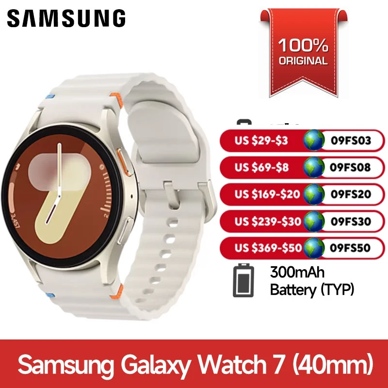 Samsung Galaxy Watch 7 Series NFC Smartwatch 1.3'' Super AMOLED Display WiFi GPS Watch 300mAh Battery With Galaxy AI For S24