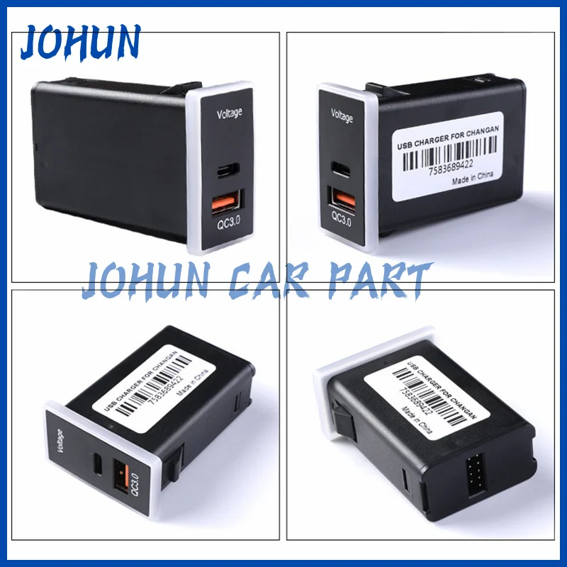 1 قطعة شاحن USB للسيارة واجهة موصل مقبس مزدوج QC3.0 عرض الجهد استخدام لتويوتا LC95 LC77 BB RAV4 فيوس كورولا كامري