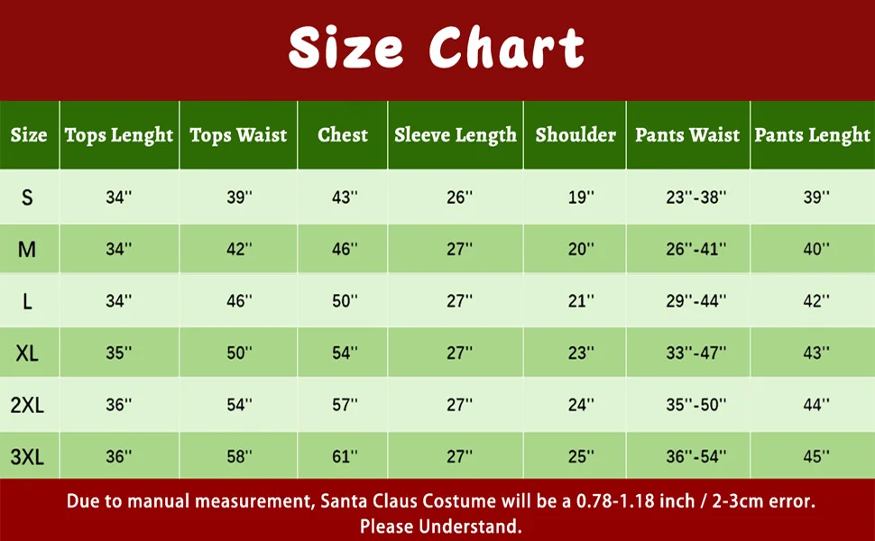 Santa Suit Men's Santa Claus Costume 10pcs Christmas Santa Outfits for Adults Santa Costume Santa Coat Cosplay