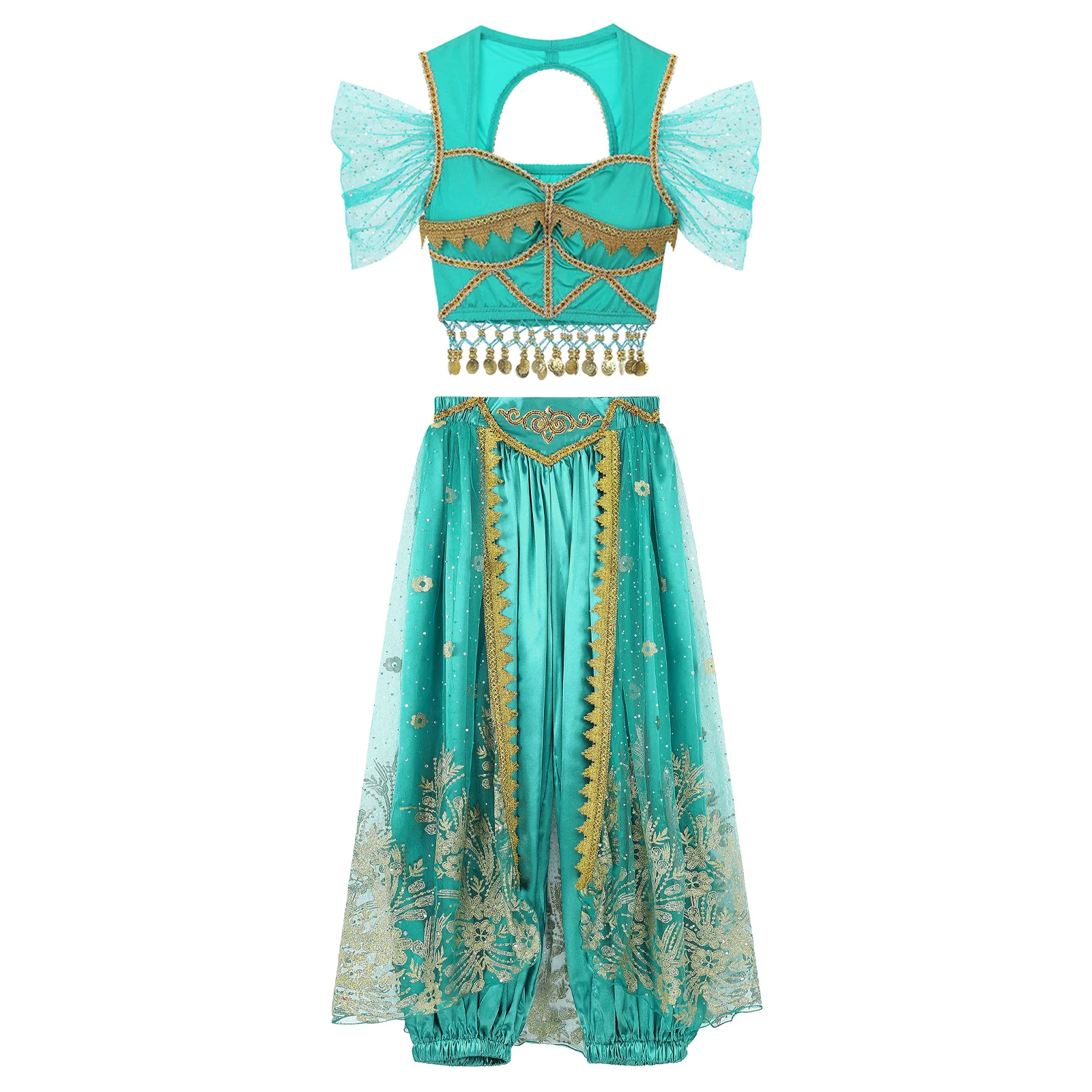 المرأة العربية ملابس رقص البطن الشرقية الهندية ساري بوليوودز الياسمين هالوين تأثيري السراويل العليا الهذيان صور Dancewear الزي #3