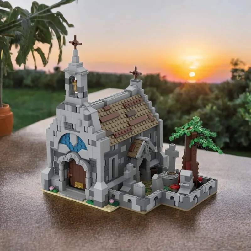 1006 قطعة MOC القرون الوسطى مصلى الخالق 3 1ed نموذج اللبنات العمارة لتقوم بها بنفسك ألعاب إبداعية فكرة هدية الكريسماس عيد ميلاد الاطفال #5