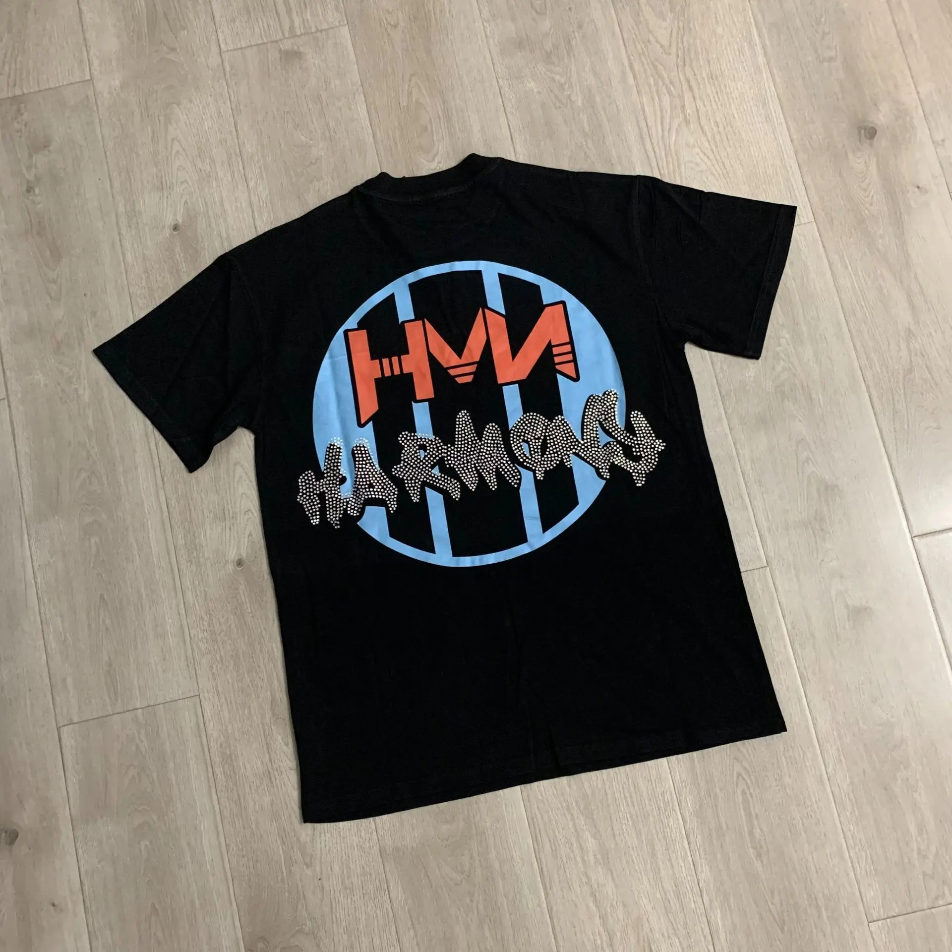 Harmony TEE Trendy Beaded Short-Sleeved T-Shirt with Beads - For Men and Women Hip Hop Style