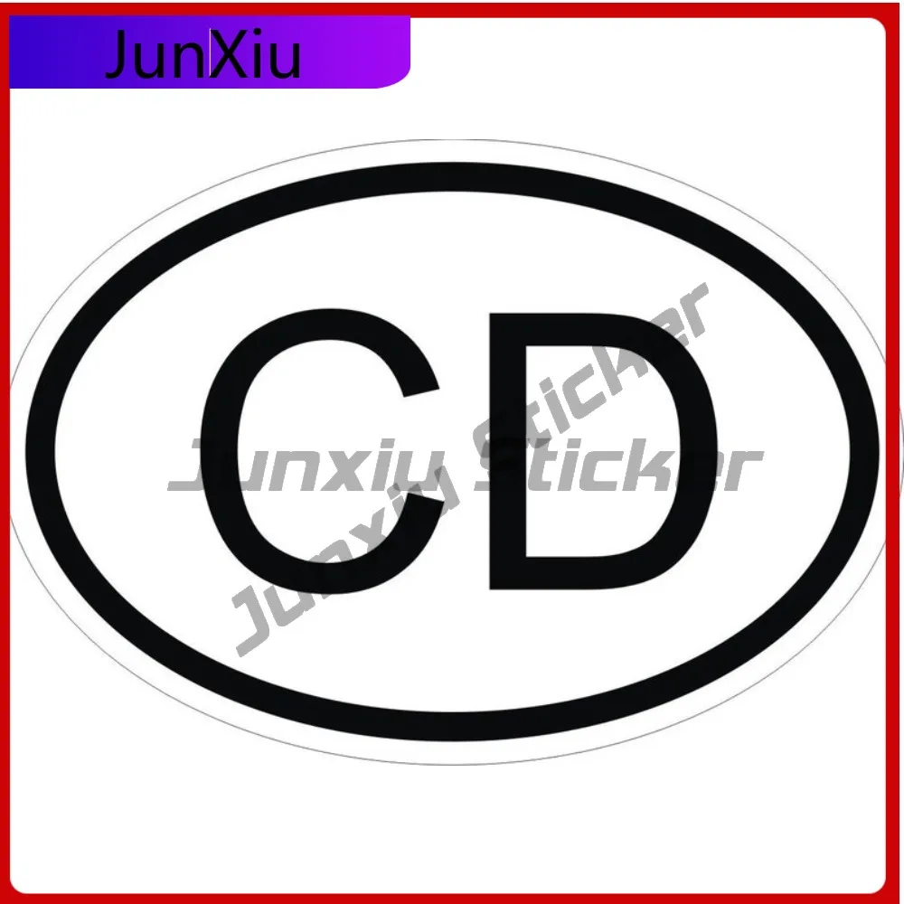 Diplomatisches Korps, Landcode, CD, ovaler Aufkleber mit Flagge, wasserfeste Aufkleber, Kratzabdeckung, SUV, Outdoor, Camping, Wohnmobil, Auto, LKW