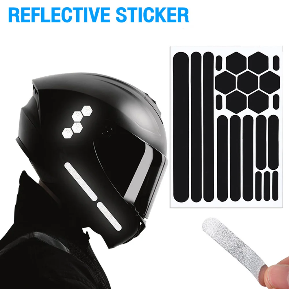 Reflective Stickers For Helmets Invisible Helmets Stickers Simple And Effective Reflective Tape For Helmets Bikes Motorcycles