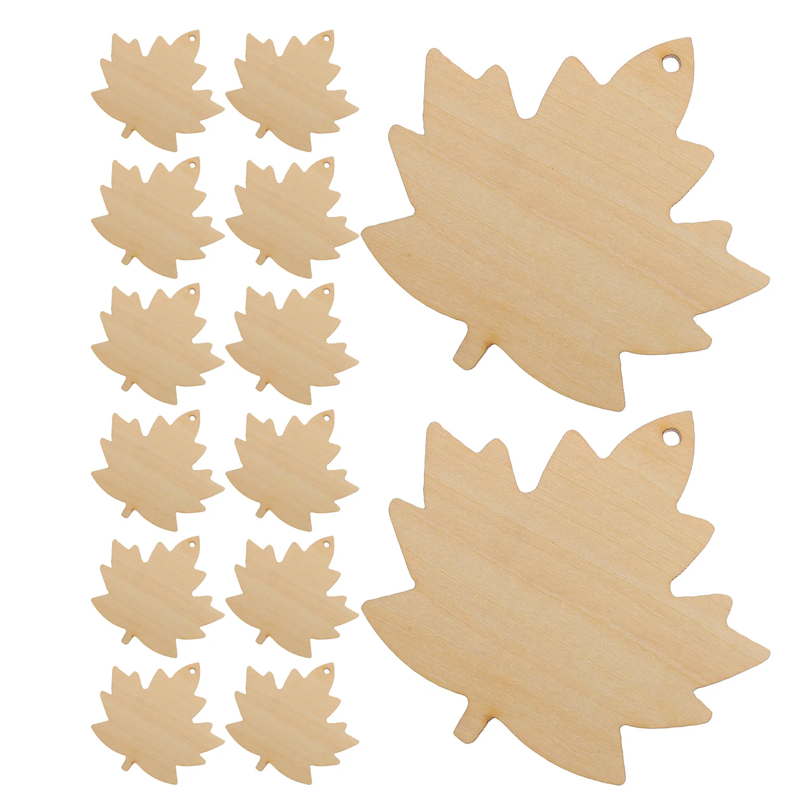 

30Pcs Blank Maple Leaf Shaped Slices Unfinished Wood Ornaments DIY Crafts Party Art Projects Versatile Decoration