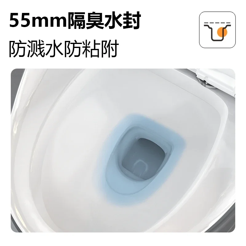 Toilettes pour petit appartement, siphon personnalisé en forme d'œuf, grand tuyau, déodorant anti-éclaboussures, toilettes silencieuses