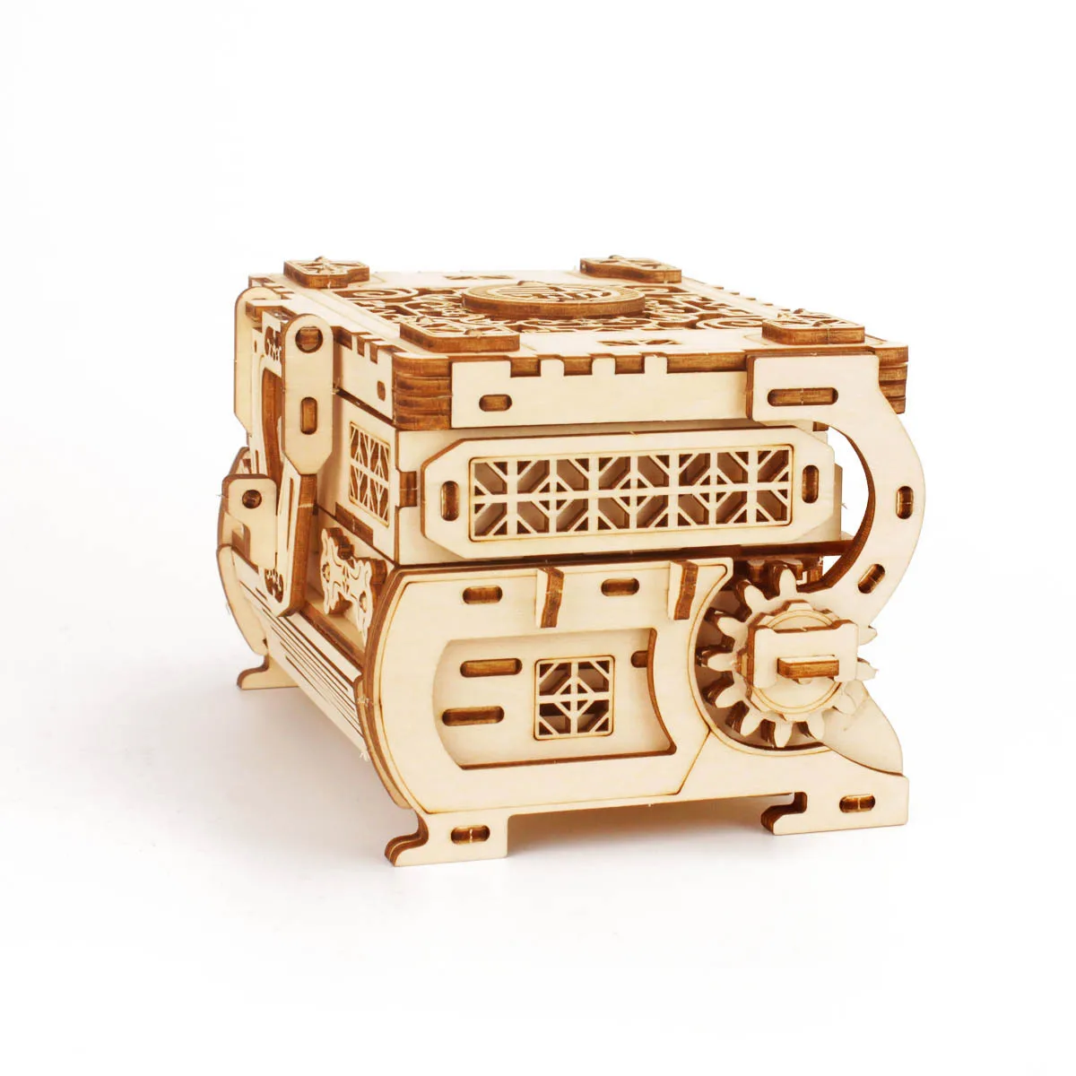 3d Wood Jewelry Box Puzzle for Child Adult Assembly Mechanical Necklace Ring Cosmetics Case To Build DIY Handmade Model Toys
