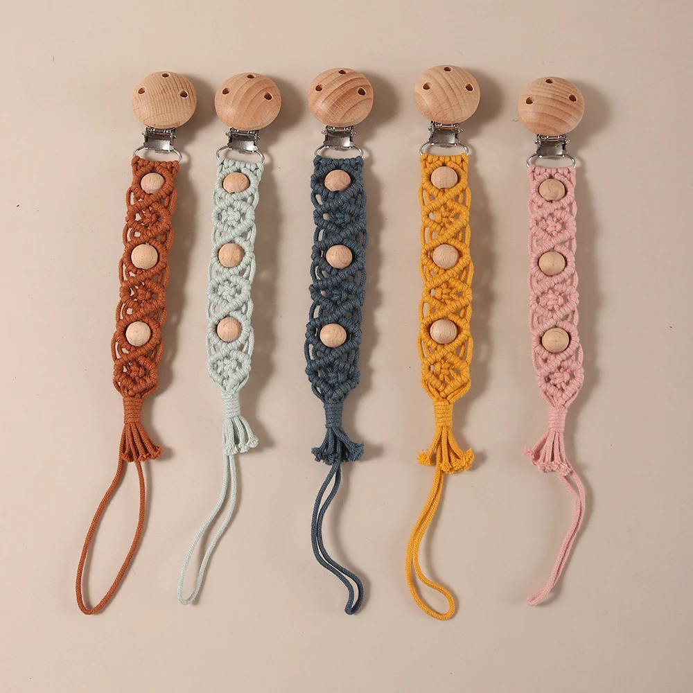

Handcrafted Pacifier Strap Braided Pacifier Leash for Babies Anti-Loss Pacifier Clip
