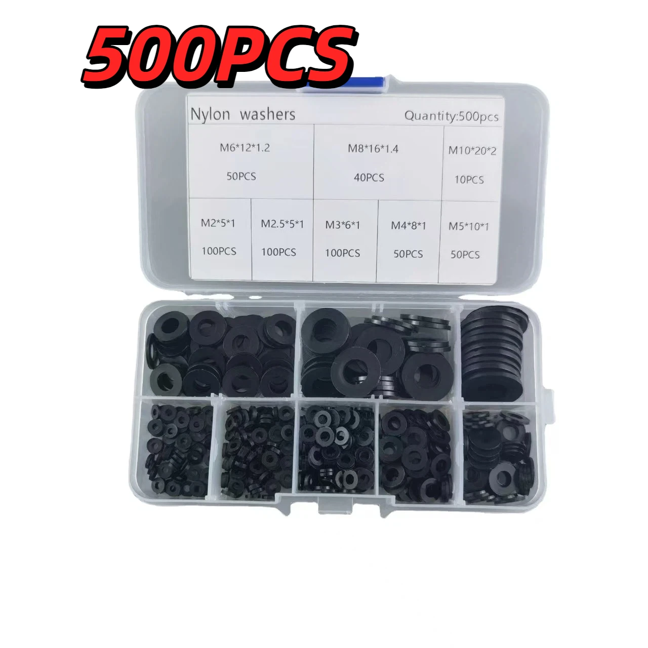 500Pcs Black Nylon …