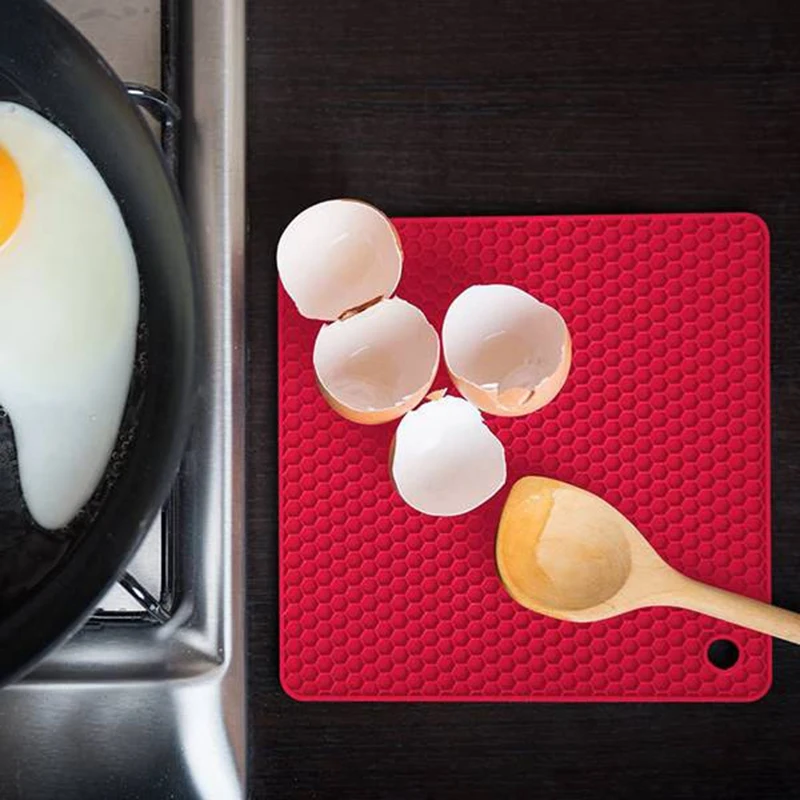 4 Pcs Pot Coasters Silicone Pot Holder Pot Coasters Dishwasher Non-Slip And Heat-Resistant, Honeycomb Pattern