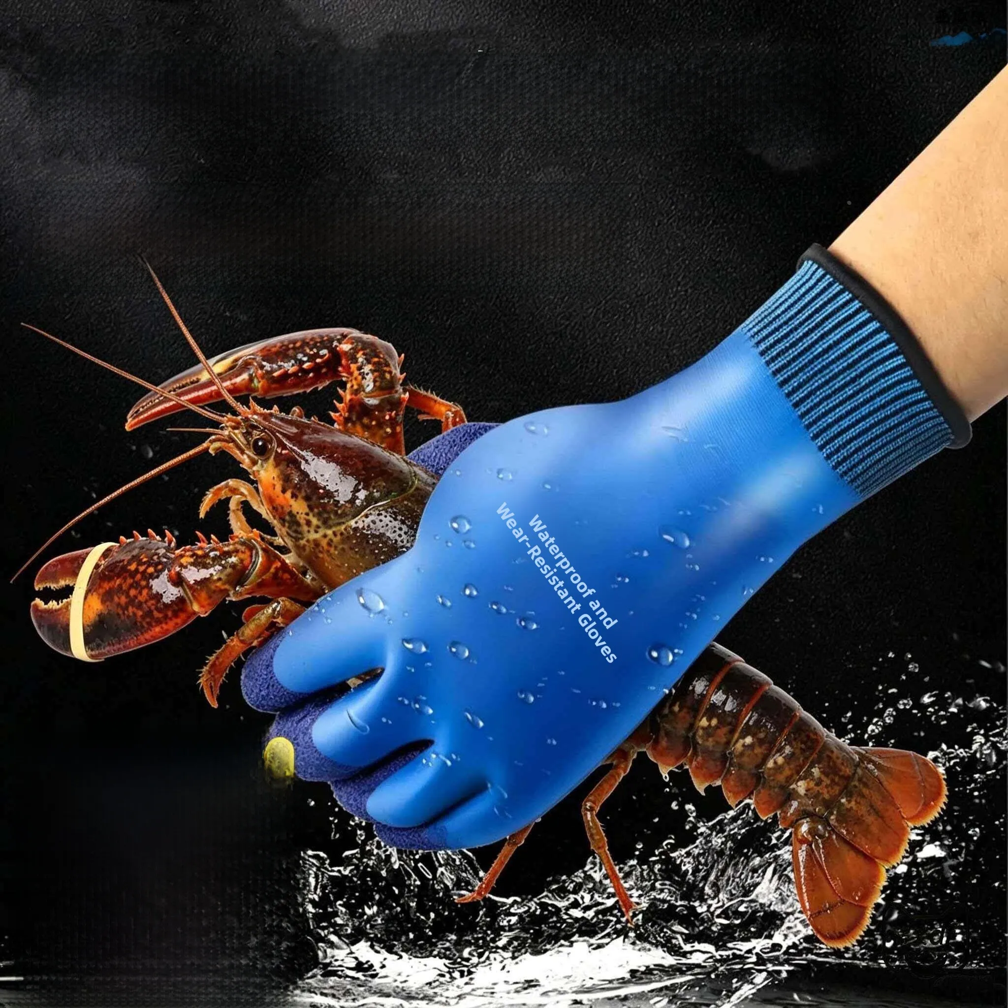 

Waterproof Anti-Stab Fishing Gloves for Seafood Handling Wear Resistant Rubber Gloves for Catching Fish And Cleaning Seafood