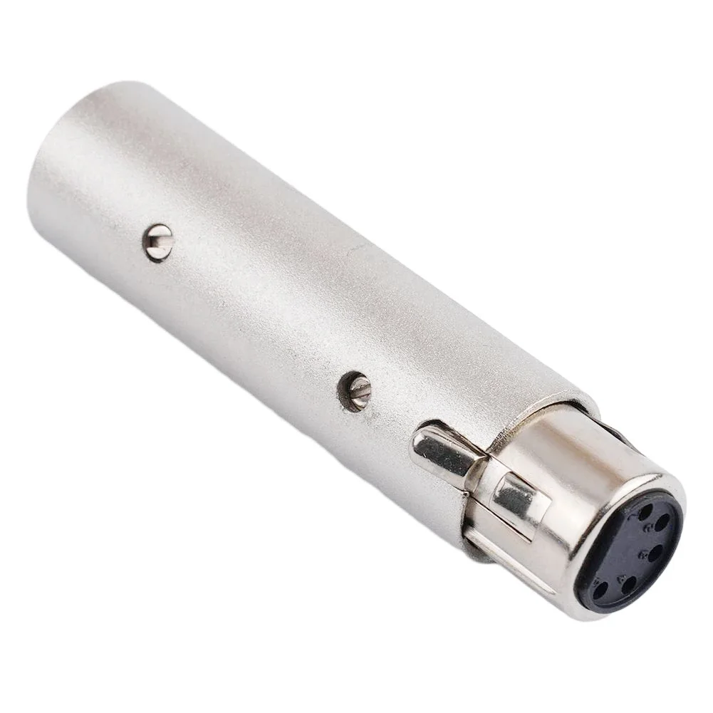 

3 Pin To 5 Pin Converter 3 Pin XLR To 5 Pin DMX Or 5 To 3 Converter 73mm XLR 5 To 3 Adaptor Connector Replace Replacement Silver