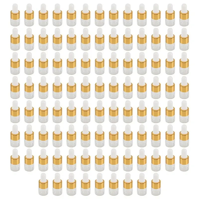 

BAAM-100 шт. мини-флаконы-капельницы из стекла, прозрачные, для эфирных масел, маленькие стеклянные емкости для образцов, 1 мл