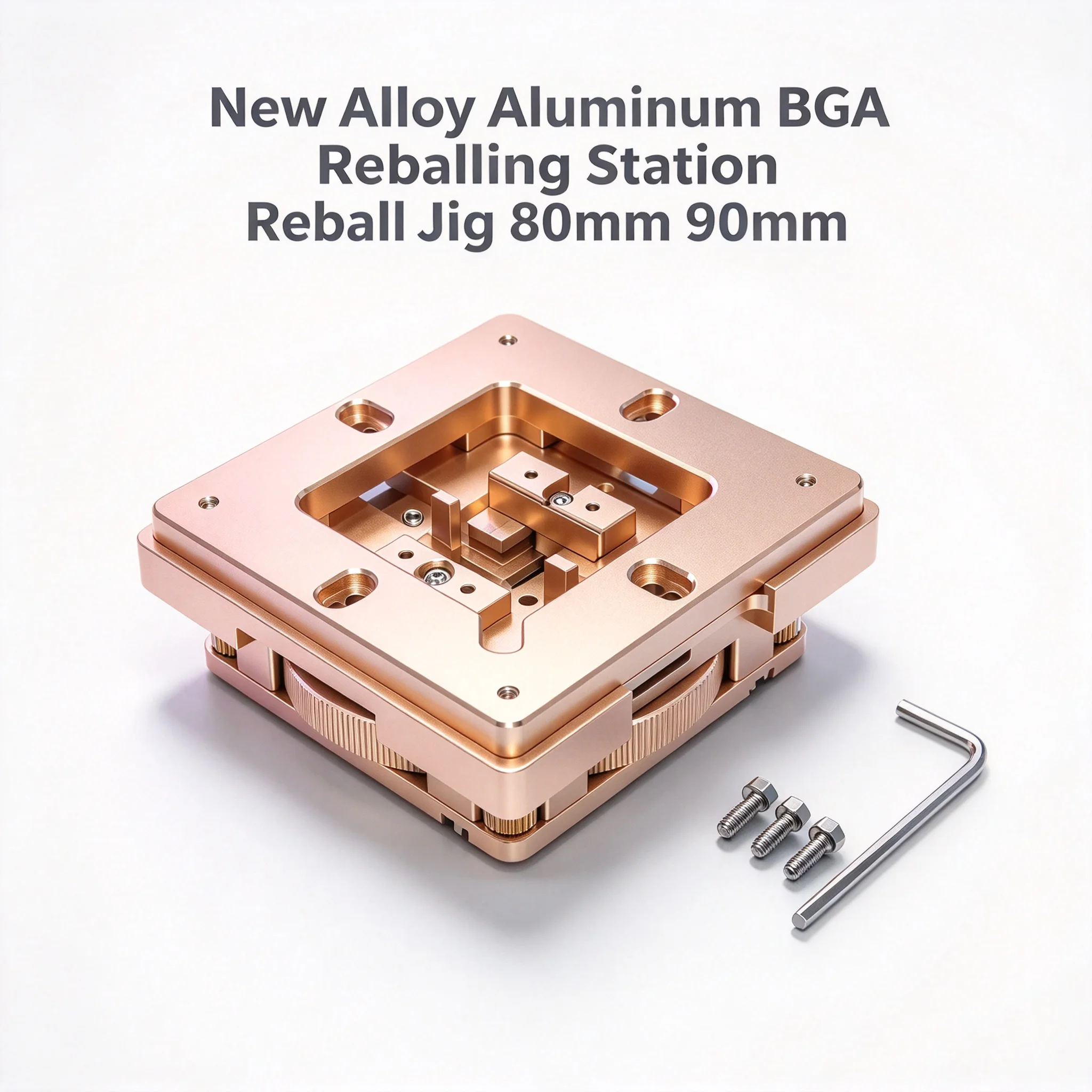 New Alloy Aluminum BGA Reballing Station Reball Jig 80mm 90mm Universal Stencil Common Use Positioning Accuracy Standards