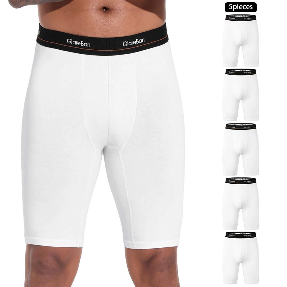 

5Pcs Set Cotton White Man Boxer Shorts Briefs Comfortable Underwear Underpants Male Pants Panties Menswear Soft Fine Lingerie