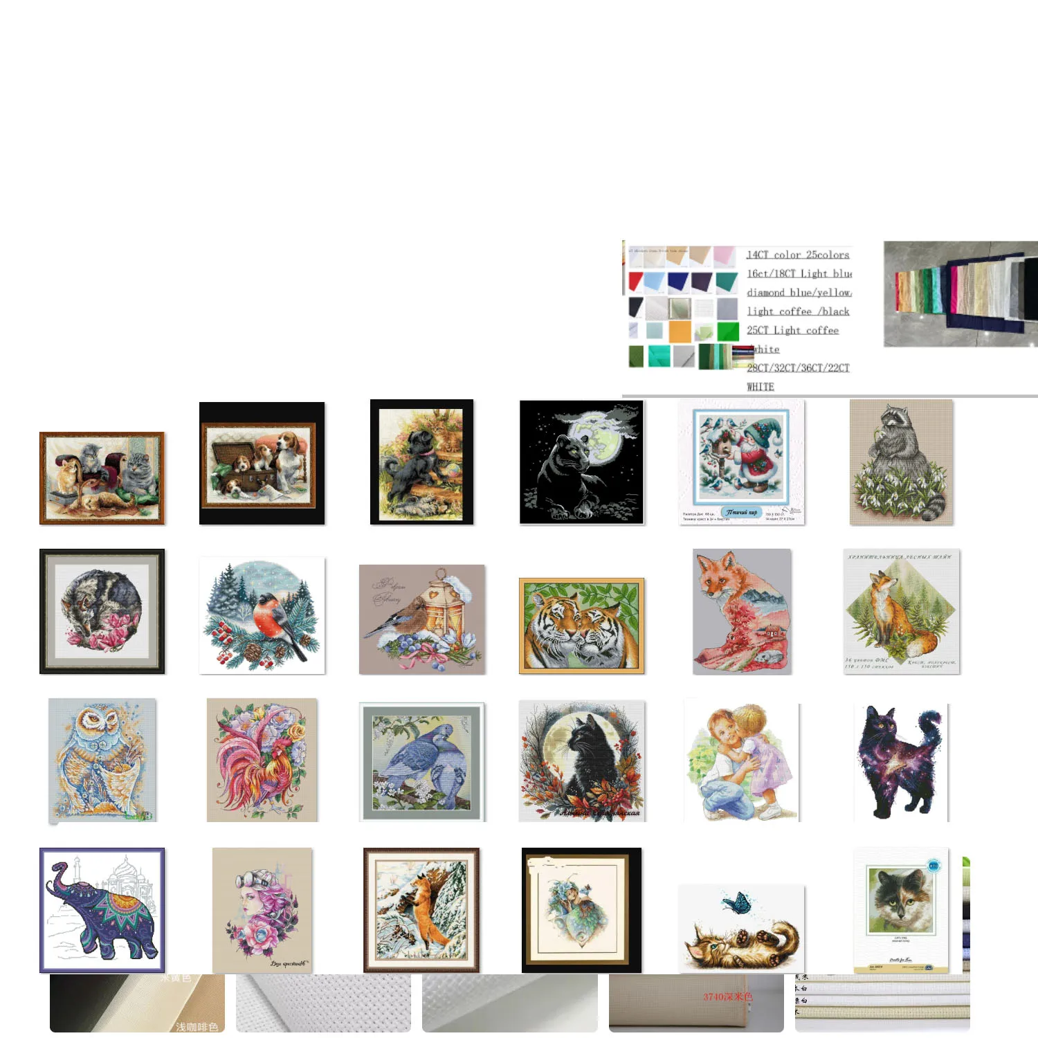 

Cross Stitch Kit 2Owl with Wreath 34-47 Cross stich Kits Homfun Craft Cross Stich Painting Decorations For Home