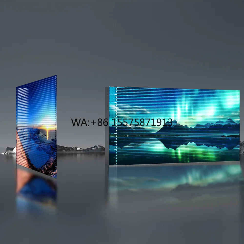 High Quality Indoor Adhesive Transparent Flexible LED Film Adhesive Screen Display Panel Transparent LED Film Screen for Glass