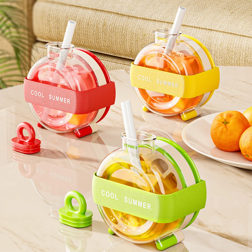 

Ice Tray Bottle Round Multifunctional Leakproof Cube Ice Mold Multipurpose Kitchen Gadget For Freezer With Straw+Cable Tie Mold