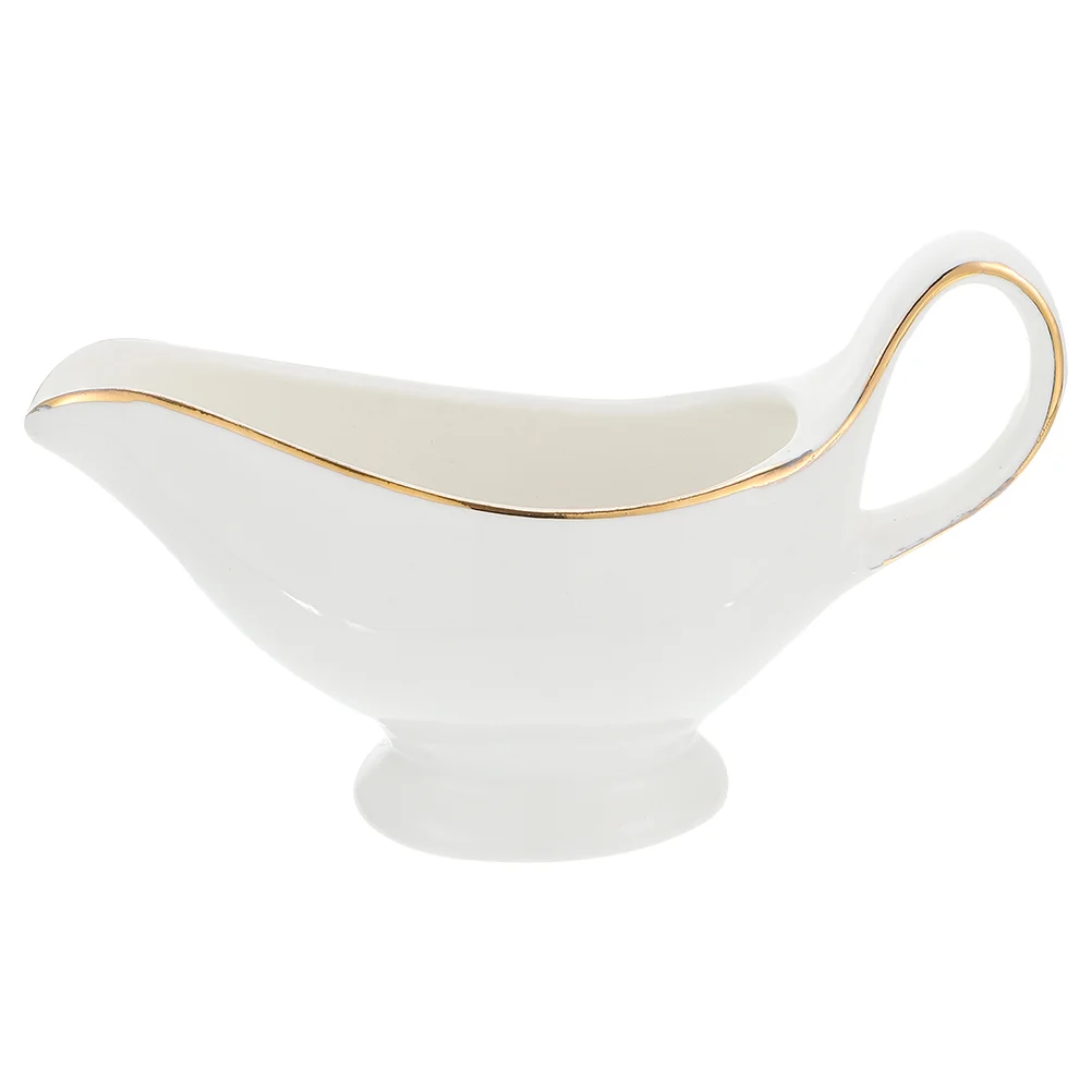 

Ceramic Sauce Bucket Hotel Cups Kitchen Gravy Boat Ceramics Seasoning Container Saucier Jug Home Pitcher Creamer with Handle