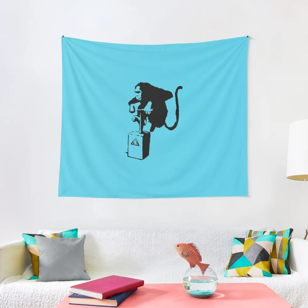 

Banksy Monkey Detonator Sticker Tapestry Room Aesthetic Decoration Pictures Room Wall Decor For Bedroom Carpet Wall Tapestry