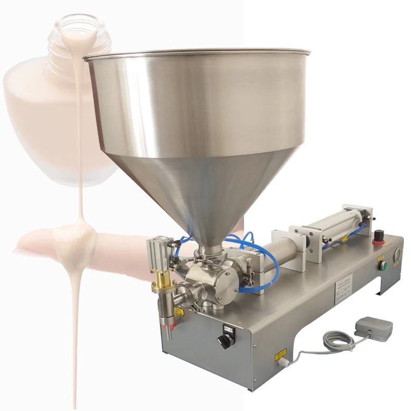 Paste Filling Machine For Shampoo Soap Water Aloe Vera Gel Pneumatic Single Head Filling Machine