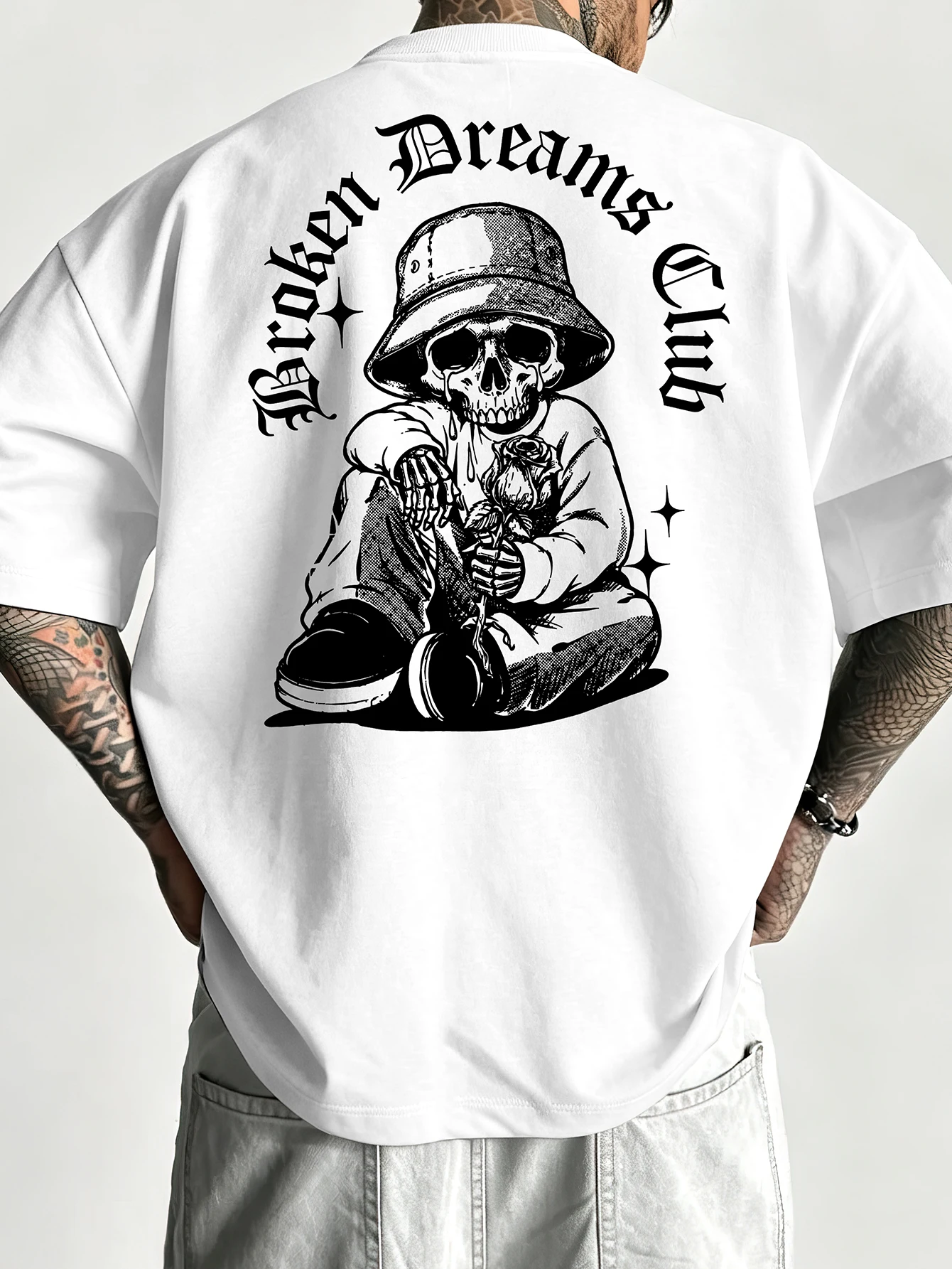 Gothic Streetwear Brand - T-shirt à manches courtes et col