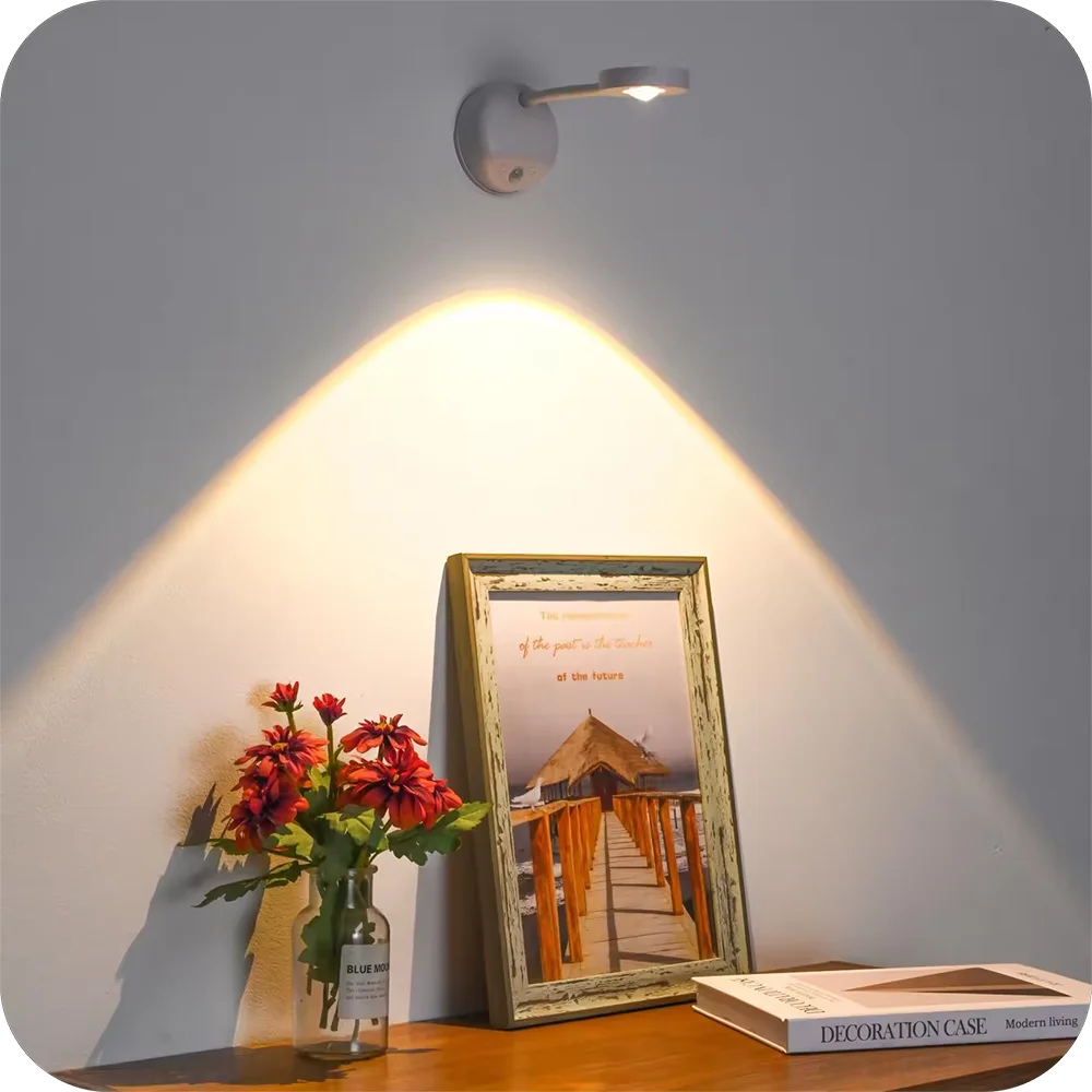 

Мини-светильник-прожектор, беспроводная настенная/настольная лампа, светодиодный перезаряжаемый ночник с регулировкой яркости, декоративный светильник для комнаты, прикроватный светильник для картин