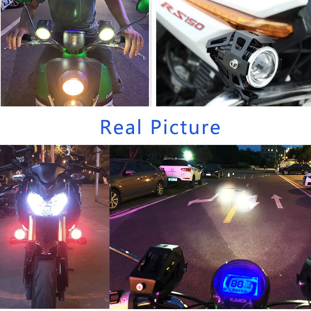 For Honda St1300 Dax Pcx 2019 Cb190R Xadv Vlx Shadow Vt750 Cbr250R X4 Additional Led Headlight Motorcycle Fog Light Angel Eyes