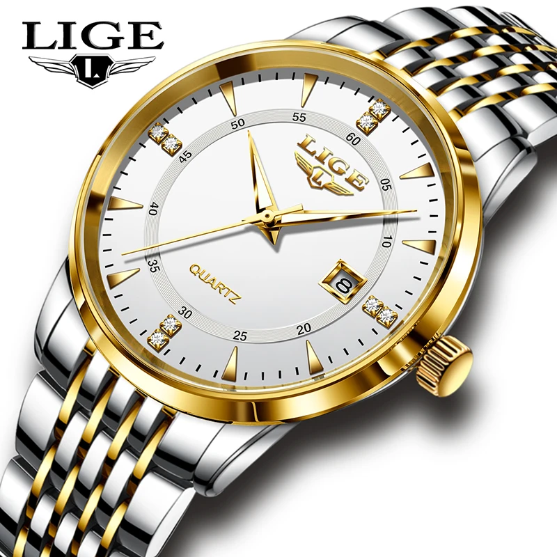 

LIGE Luxury Brand Men's Quartz Wristwatch Fashion Sports Men Watches Luminous Stainless Steel Waterproof Clock Reloj Hombre 2024