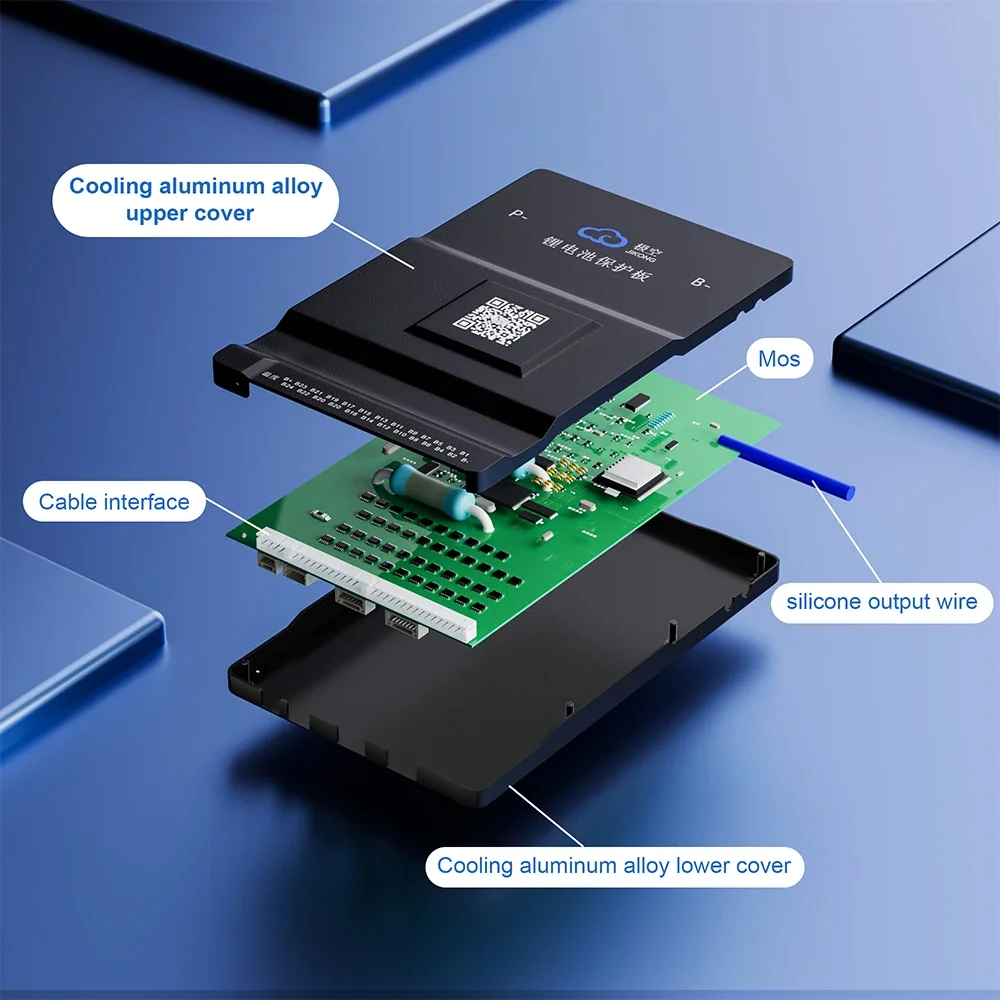 JIKONG Smart BMS with 0.4A~2A Active Balance BT APP RS485 CAN for 4S~24S LiFePo4 Li-ion LTO Battery 40A~200A Charge JKBMS