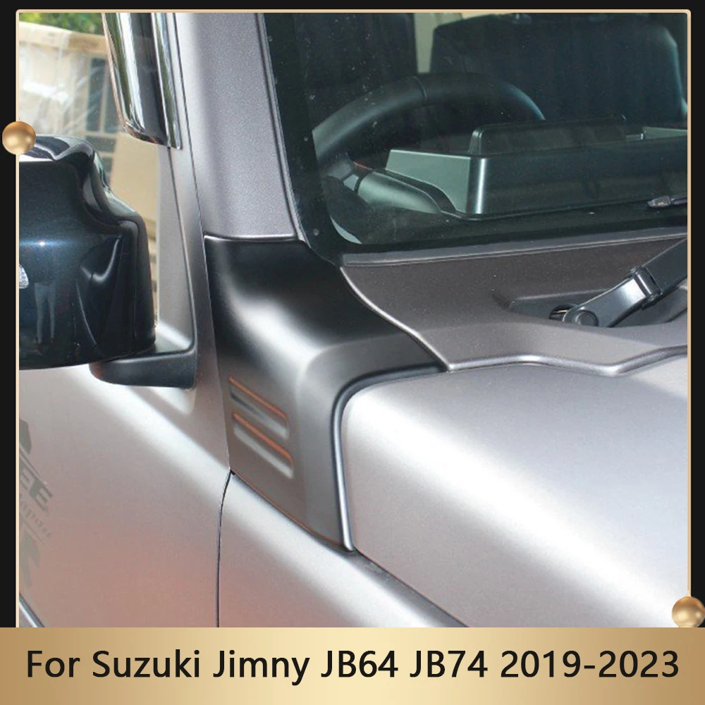 

Car A-Pillar Corner Decorative Cover Stickers Carbon Fiber For Suzuki Jimny JB64 JB74 2019-2023 Exterior Accessories