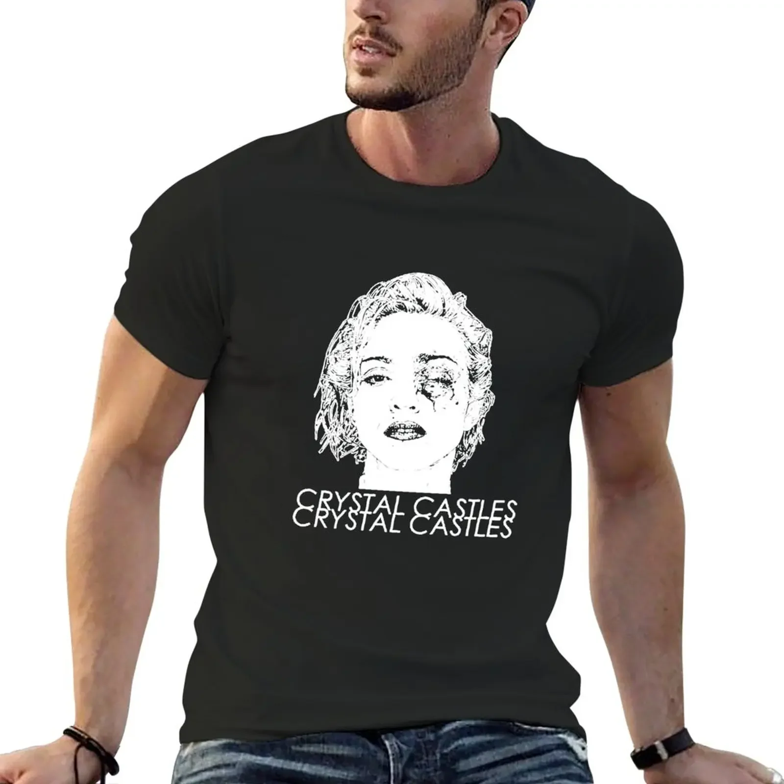 Crystal-Castles T-Shirt blacks plus sizes blanks black t-shirts for men