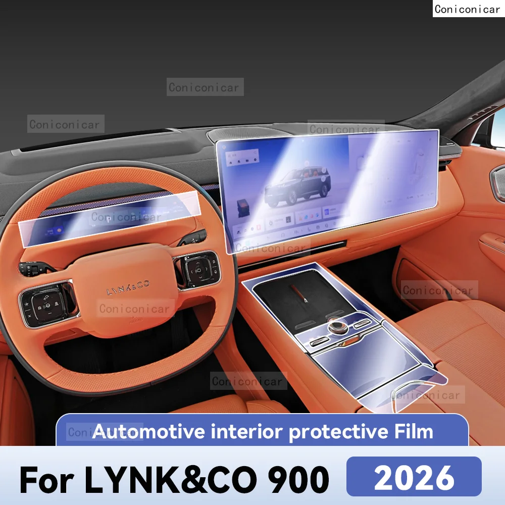

Защитная пленка из ТПУ для приборной панели и центрального навигационного экрана LYNK&CO 900 2026, аксессуары для защиты от царапин