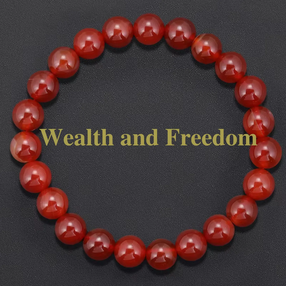 

5A Natural Stone Red Agates Beads Bracelet Women Men Genuine Red Carnelian Round Healing Jewelry Yoga Meditation Plusera