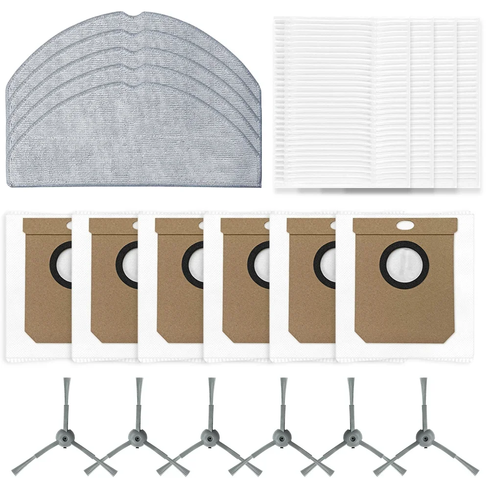 21pcs แปรงด้านข้าง Mop Pad ฝุ่นสําหรับ Conga 7490 บ้านสําหรับ X-Treme สําหรับ Genesis หุ่นยนต์เครื่องดูดฝุ่นทําความสะอาดอุปกรณ์