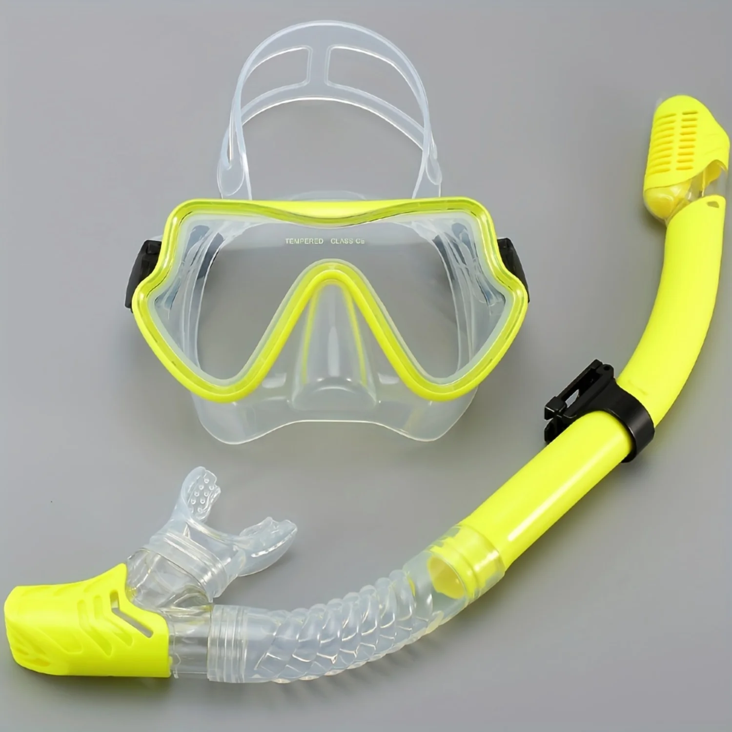 Set professionale di maschere per lo snorkeling per immersioni subacquee in silicone antiappannamento per adulti - Occhiali con montatura grande per attrezzatura per piscina