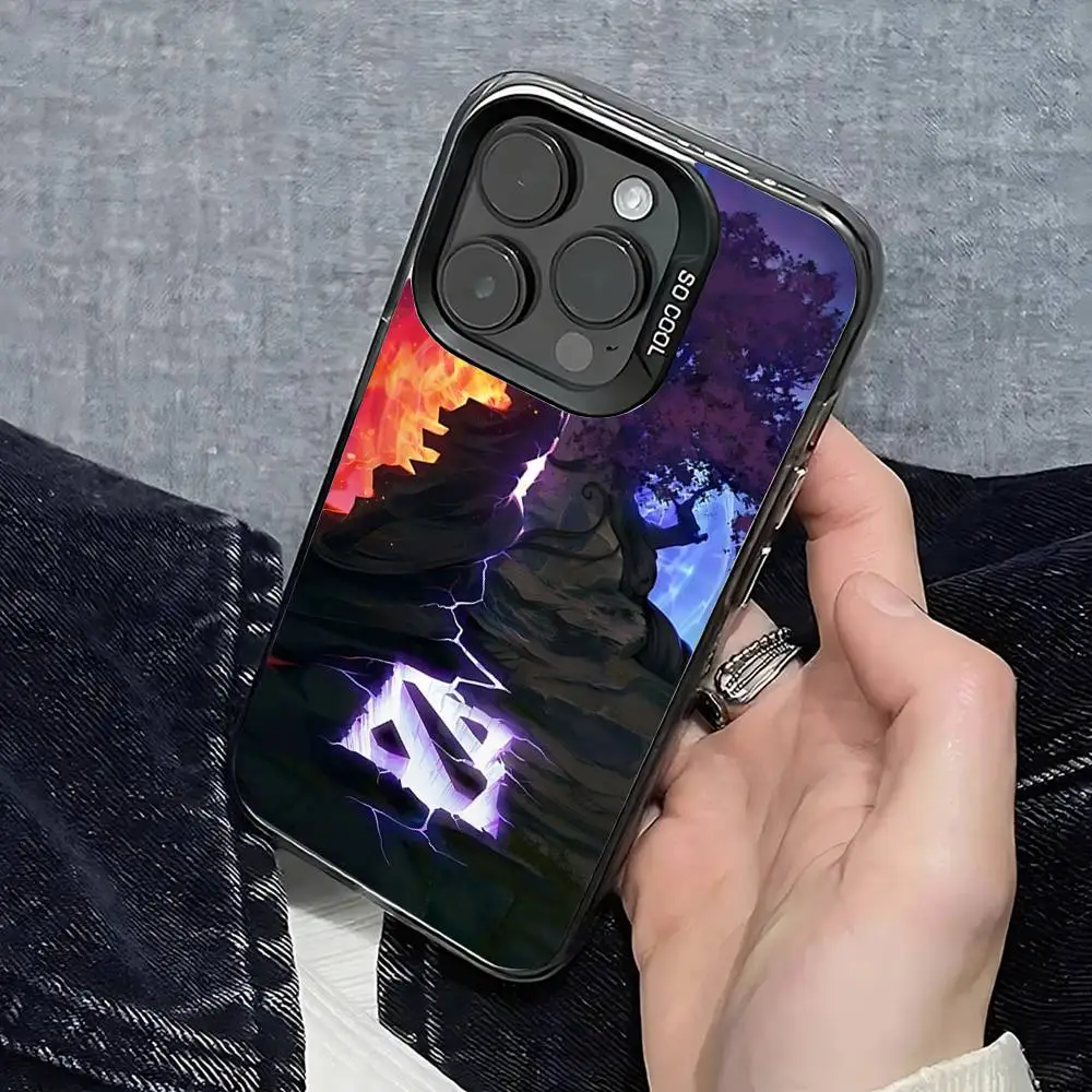 حافظة هاتف Game D-Dota 2 غطاء خلفي فضي مقاوم للصدمات لهاتف آيفون 17/16/15/14/13/12/11 Pro Max Plus