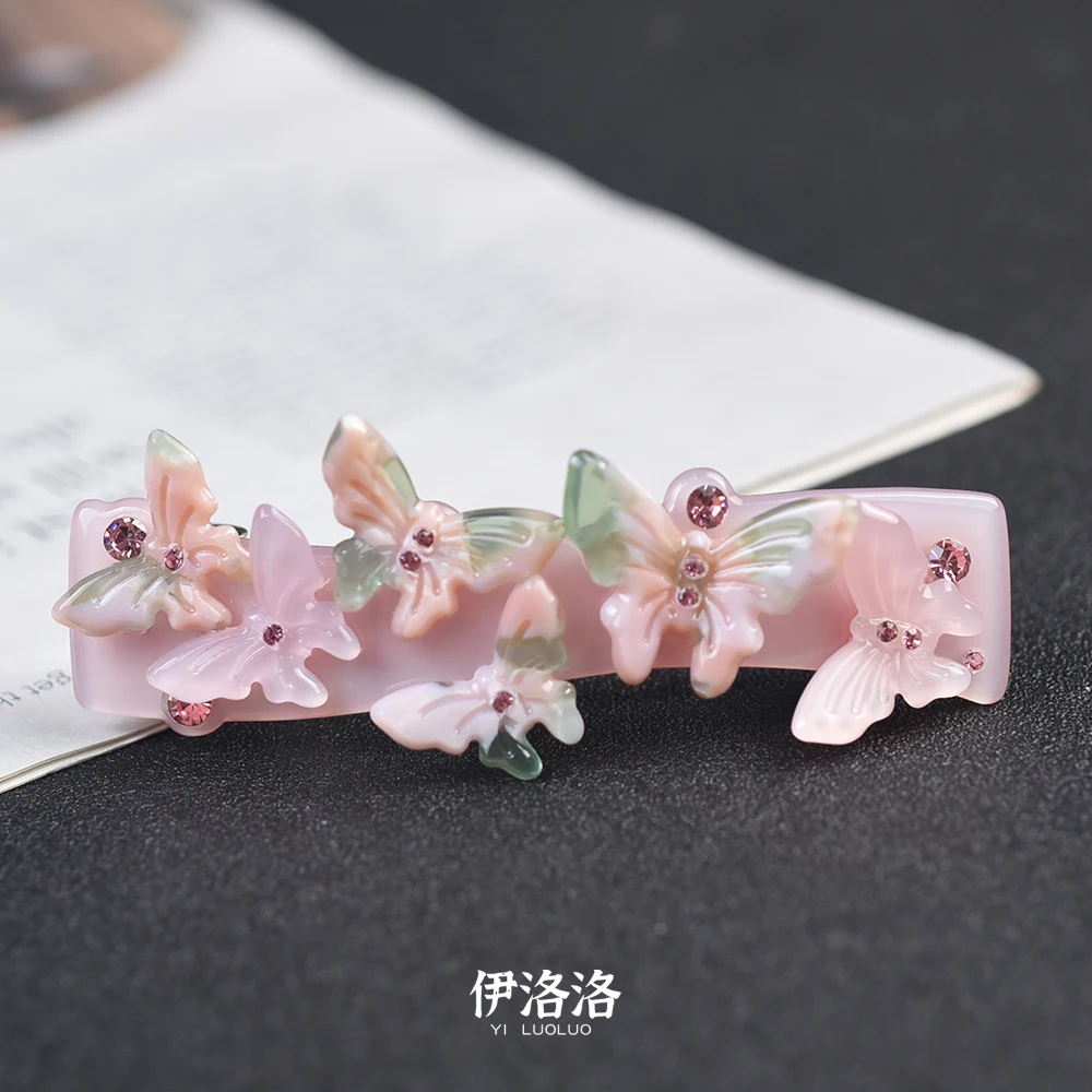 Women Headwear Women Hairwear Middle Size Butterfly Hair Clip Fashion Hair Barrette Rhinestone Hair Accessories For Women