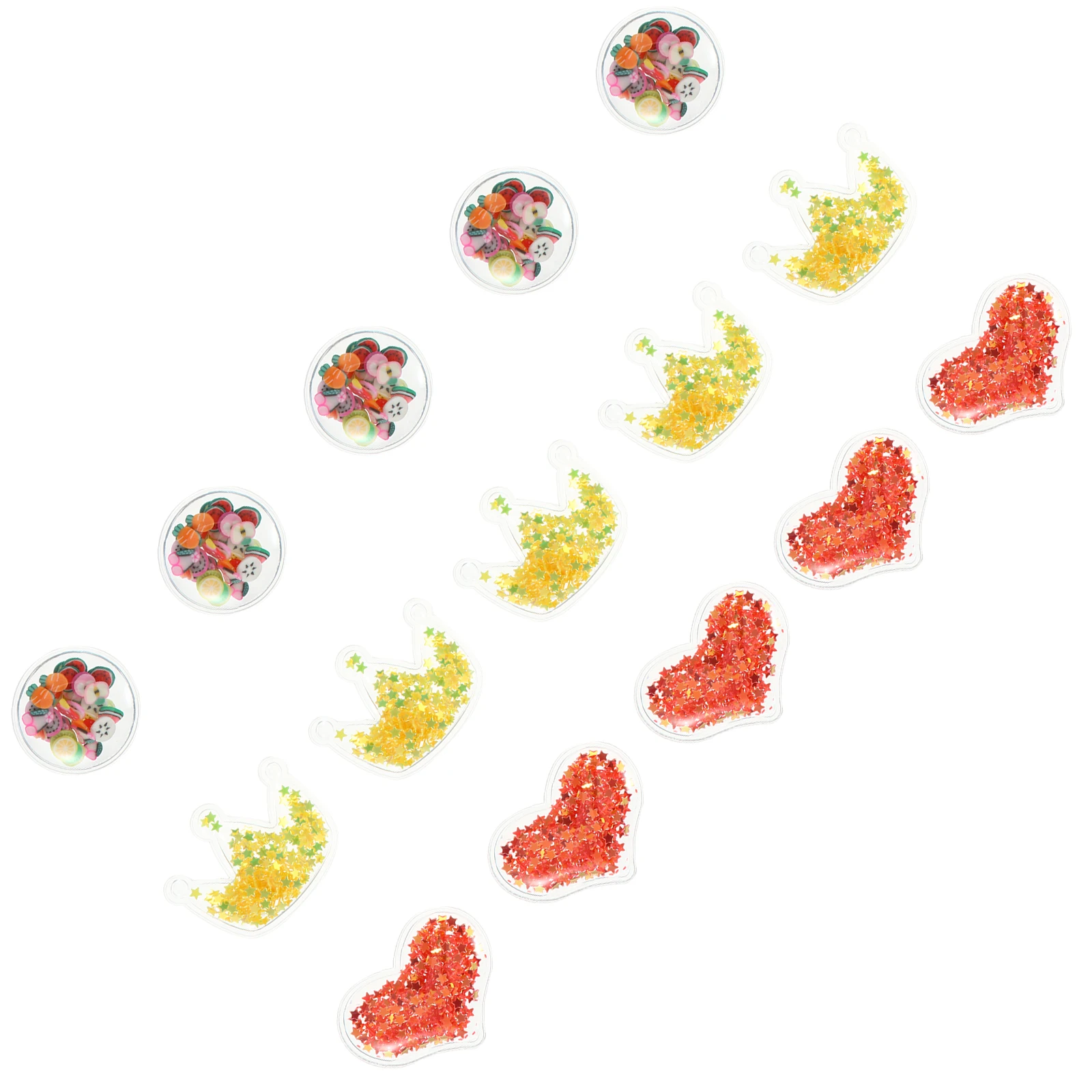 

15 Pcs Hair Accessories Clear Shaker DIY Supplies PVC Resin Materials Embellishments Decorations Sequin Charm Headwear