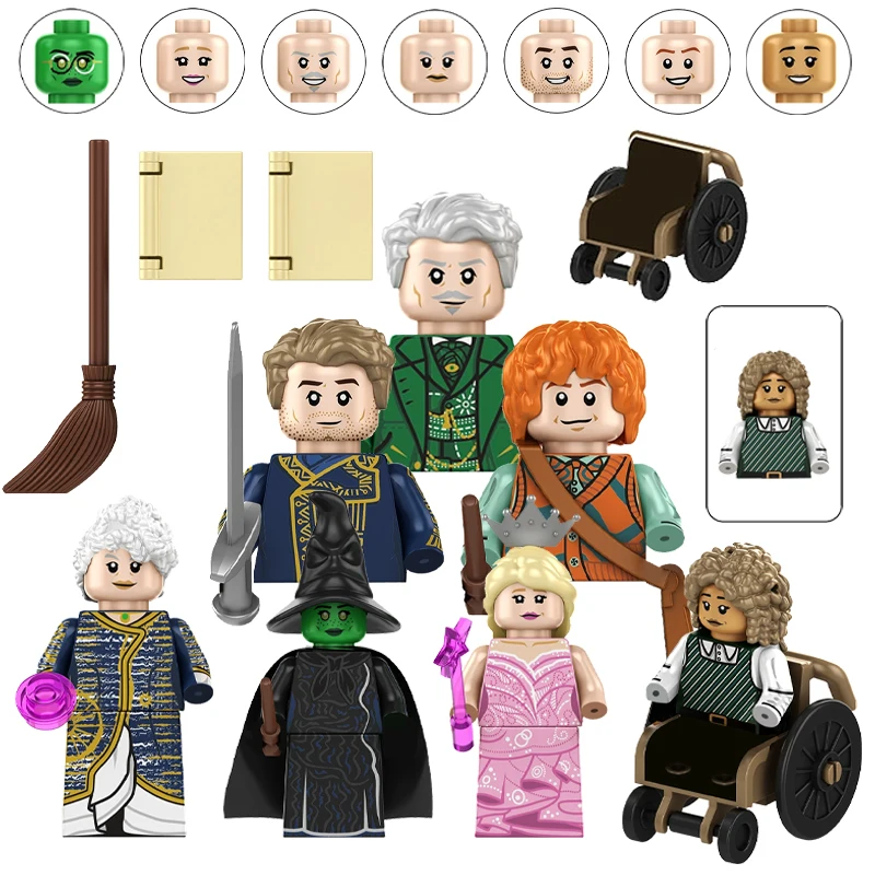 Neue Klassische Fantasy-Film Zauberer Elphaba Glinda Modelle Magische Mini-Figuren Kinderspielzeug Bausteine Geschenk für Jungen Mädchen DIY Juguetes – Detail 1