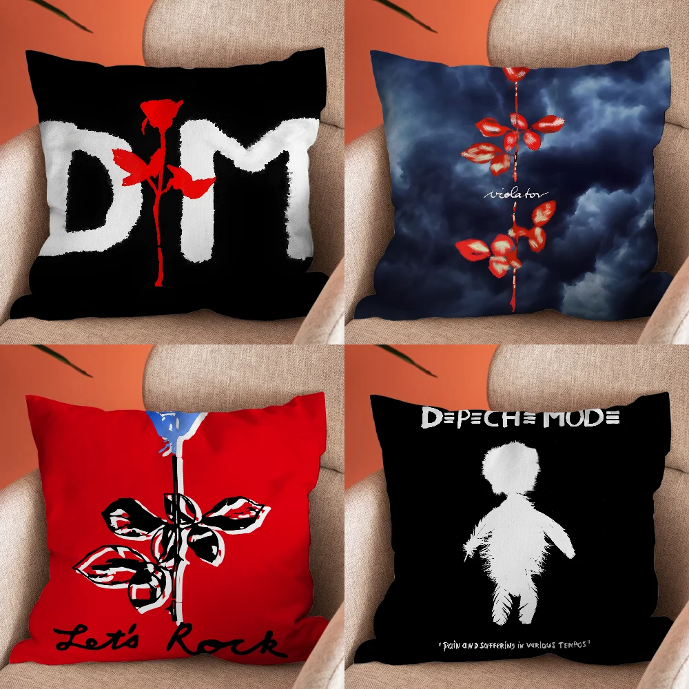 

Band D-Depeche M-Mode Pillow Case For Sofa Decor Home Car Office Printing Cushion Cover Decorations and Protector