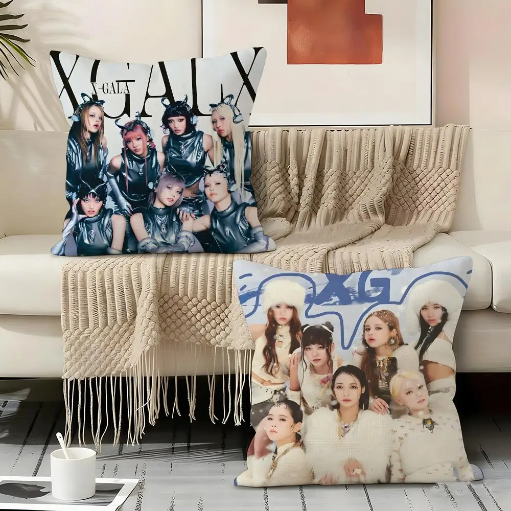 Popular Kpop Band X-XG Cushion Cover Organic Linen Square Pillow Case Durable Non-Allergenic And Kind To Skin