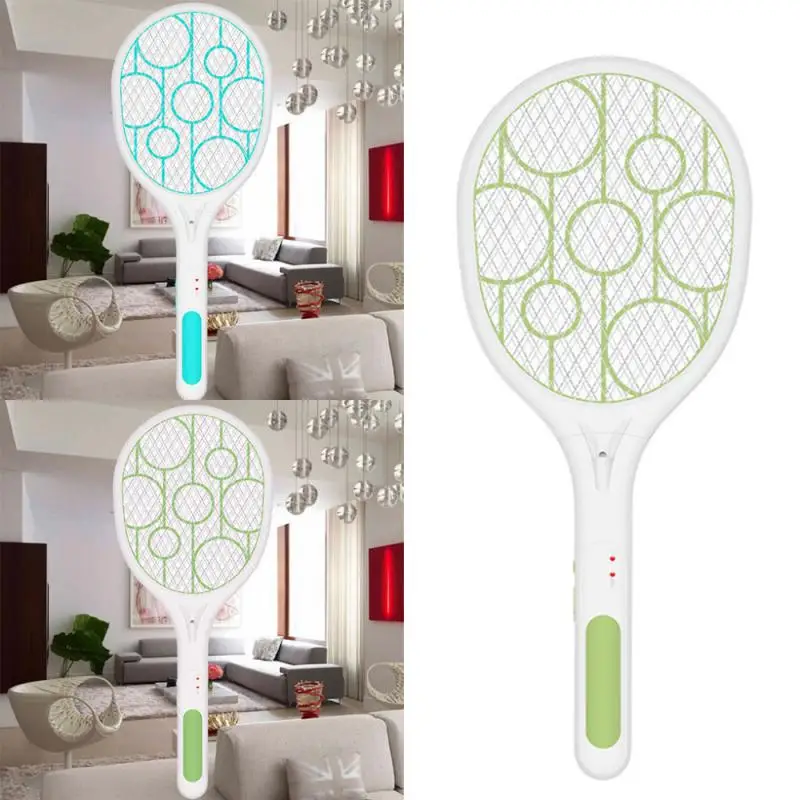 Mosquito Killer Triple Battery Power Fly Swatter Pest Electric Repeller Bug Racket Wireless Long Handle Tool Bug Zappers